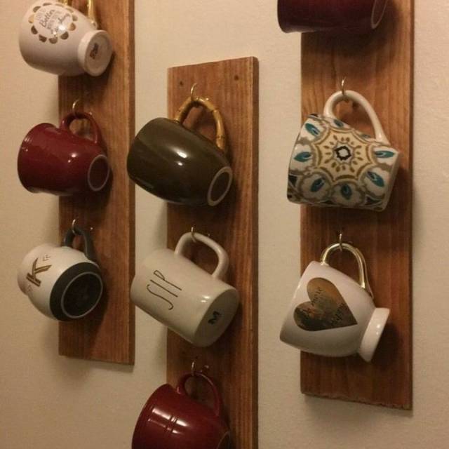 Gantungan mug gelas kayu rak gelas gantung rak mug Gantungan mug gelas kayu rak gelas gantung rak mug