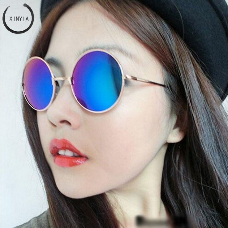 [Bayar di Tempat]Kacamata Hitam Bulat Sport Vintage Outdoor wanita eyewear sports sunglasses