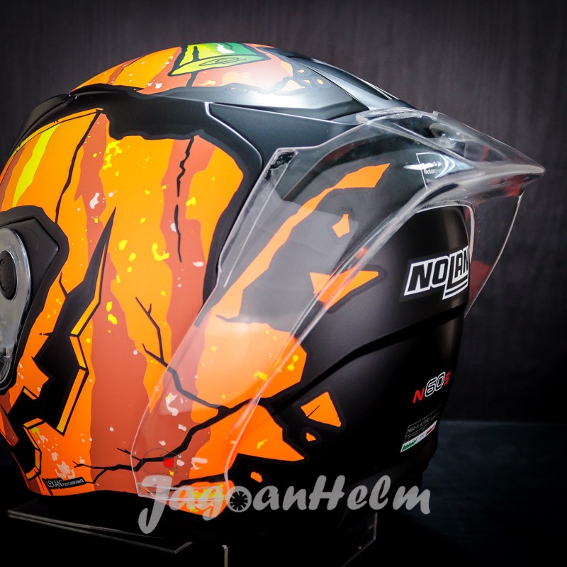 SPOILER 3D HELM NOLAN 605 |BLACK-SMOKE| N605-CLEAR