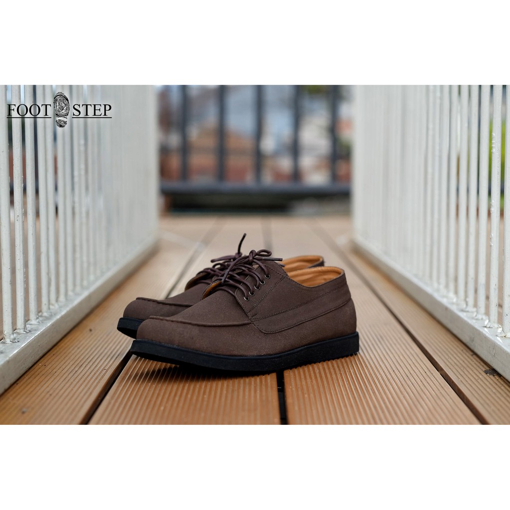 Sepatu Casual Formal Pria - Footstep Footwear Hugo Darkbrown