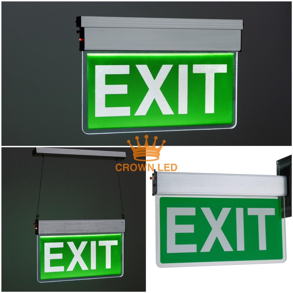 Lampu darurat EXIT LED / Lampu petunjuk darurat Emergency EXIT Lamp 2 sisi