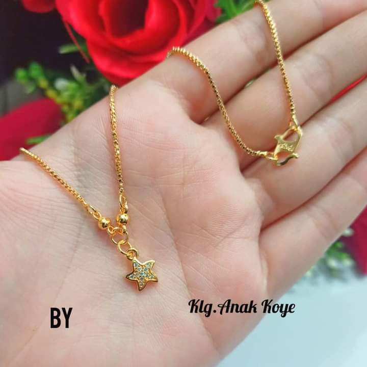 TITANIUM PERHIASAN ANAK KALUNG MATA KOYE VARIASI MOTIF GOLD DAN SILVER (COD)