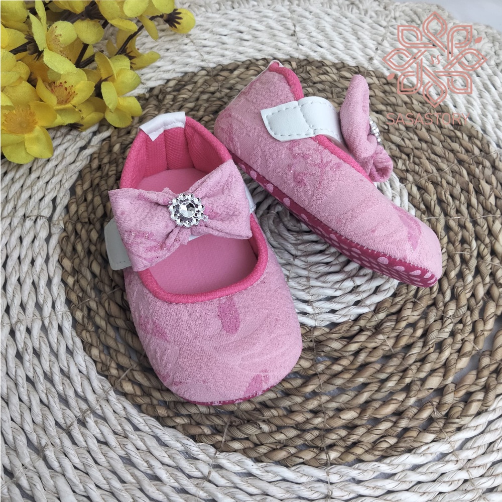 [TAMAN SEPATUKU] SEPATU BAYI BABY PREWALKER PITA ANAK PEREMPUAN 0-12 BULAN FPX23