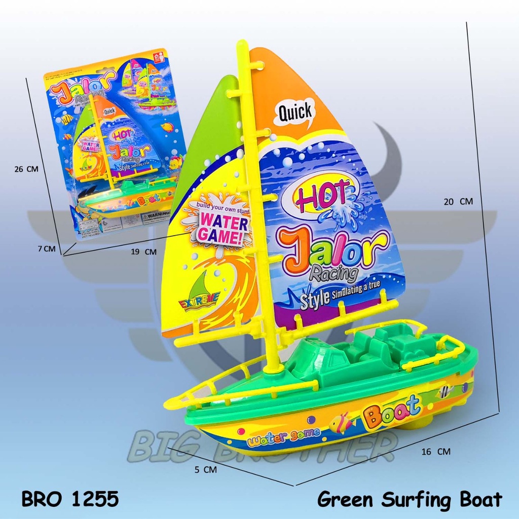 MURAH BRO1259 BRO1255 Sail Boat Surfing Boat Mainan Anak Perahu Otok Otok Layar Selancar Kapal Kapalan Laut Pesiar Speed Boat Bisa Jalan Di Air Murah Besar Jumbo BigBrother