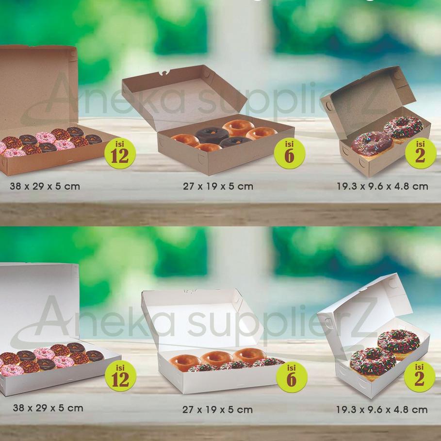 

Terlaris Dus Box Donat KRAFT COKLAT -ISI 2 50PC