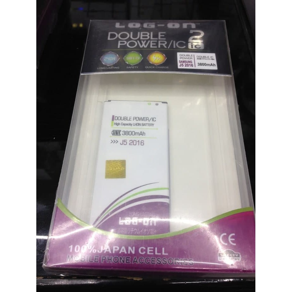 Battery Batre Baterai Double Power IC Log On Samsung J5 2016