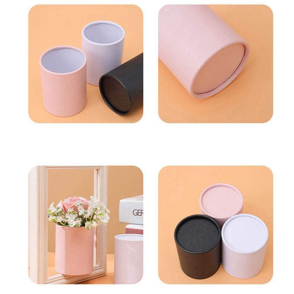 Lanfy Flower Wrapping Box Kardus Bulat Buket Bunga Rose Flower Storage Kotak Kado Bunga Hari Ibu Packing Case