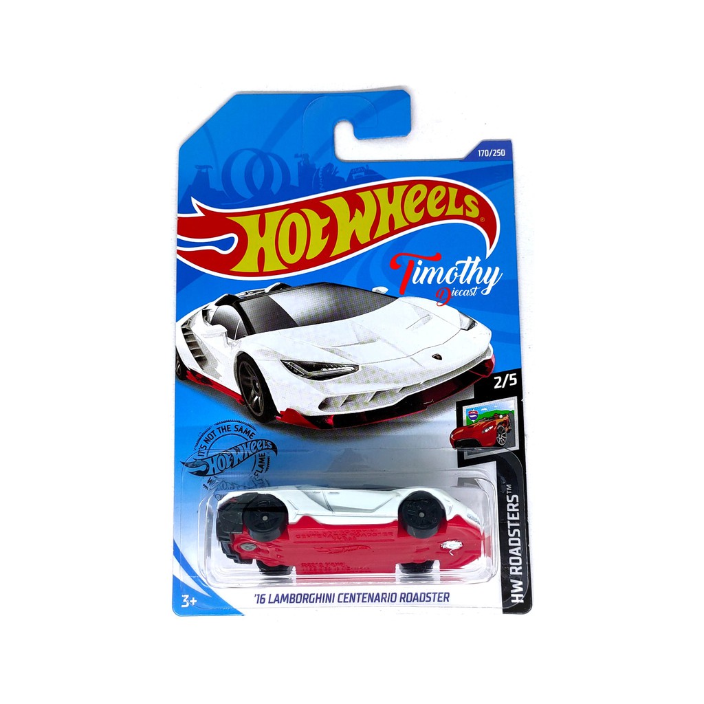 Hot Wheels Hotwheels Lamborghini Centenario Roadster Putih 