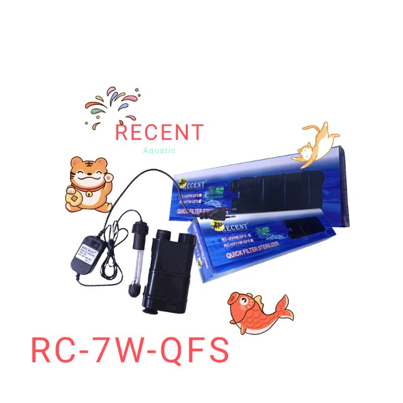 UV tabung RECENT RC-UV7W-QFS Lampu UV filter Air+Selongsong busa