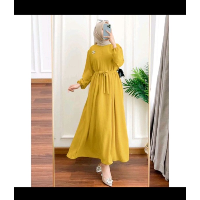 MIDI DRESS RAYON CRINGKLE AIRFLOW KEKINIAN BUSUI