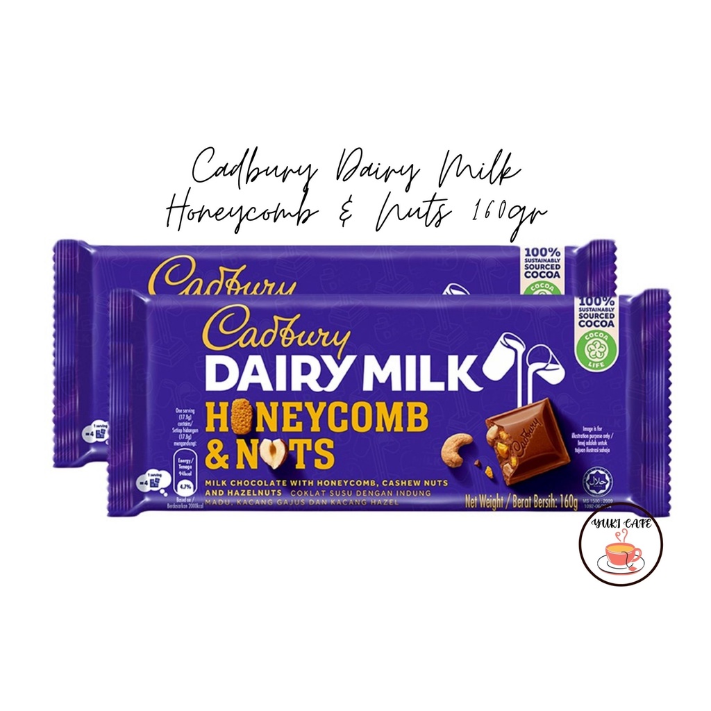 

COKELAT - CADBURY DAIRY MILK HONEYCOMB & NUTS 160GR
