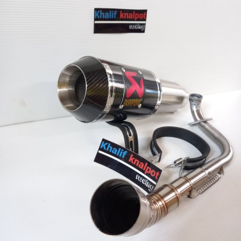 Knalpot Racing Akrapovic Vario Nmax Aerox Beat Genio Mio Full set