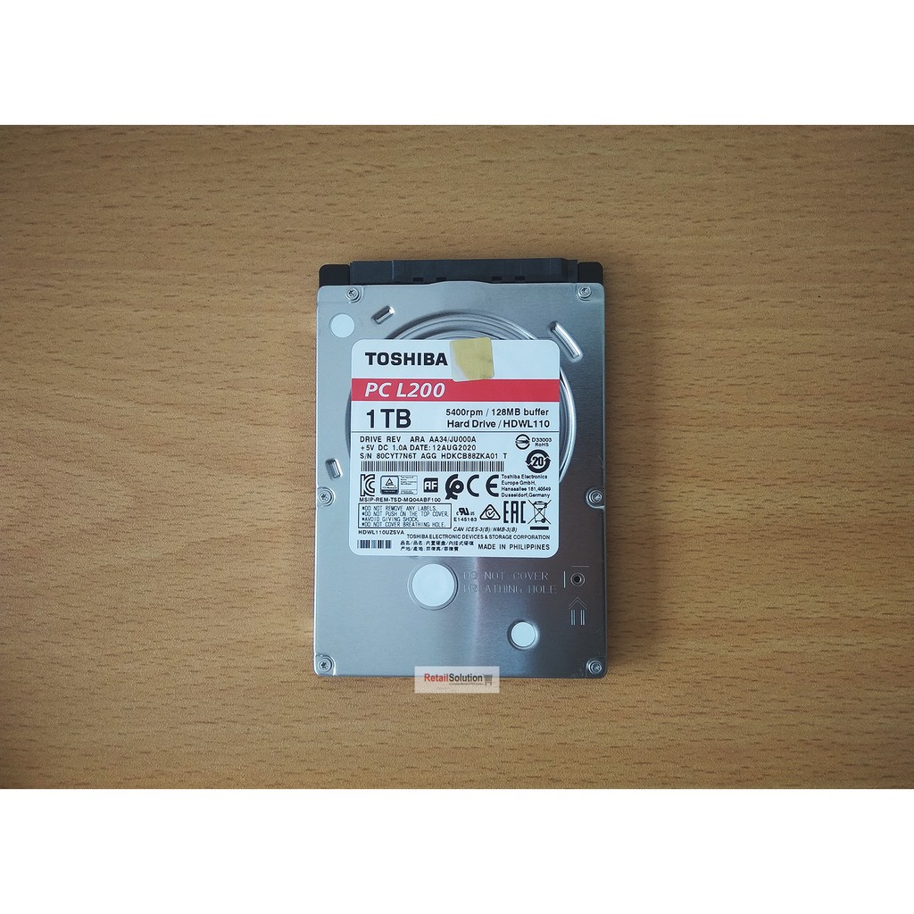 HDD Toshiba PC L200 1TB 2.5&quot; 5400RPM SATA 3 - Hardisk Internal Laptop Mini PC HDD Internal