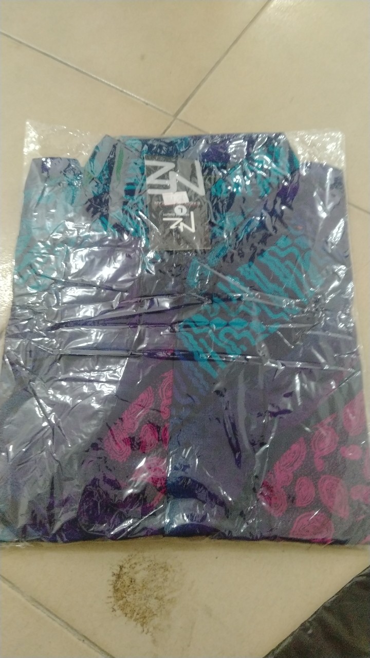 [bisa Cod] Zen 6355 Long Batik Gradation Navy M-l Kemeja Batik Lengan Panjang