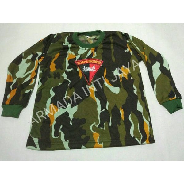 Kaos Anak Setelan Brimob Loreng Panjang