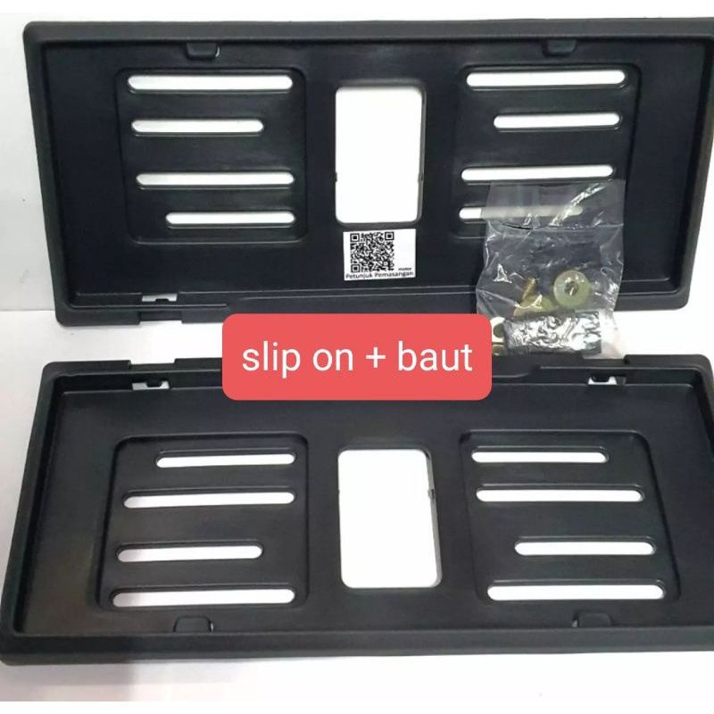 Tutup plat nomor cover plat nomor motor 2 tone Sepasang Depan belakang