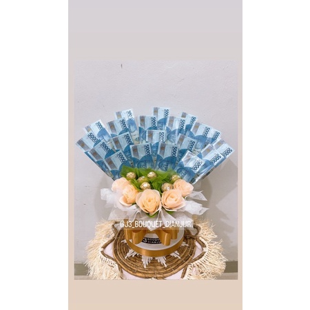 Buket Bouquet Bucket Uang Kekinian Bucket Money 50rban 20lembar Buket Bunga