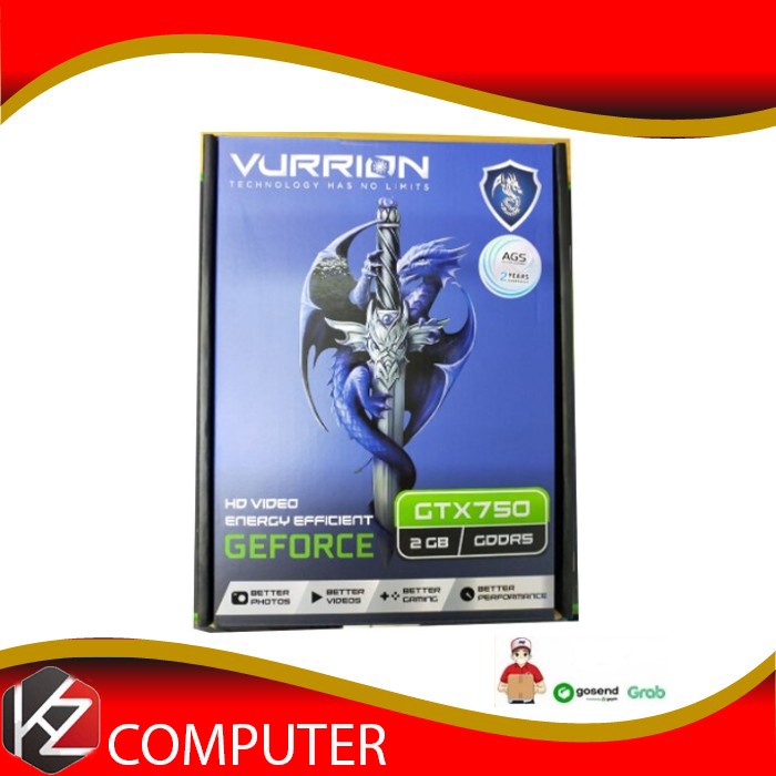 VGA Gaming VURRION GTX 750 2GB DDR5 128Bit - GAMING VGA ORI VURRION