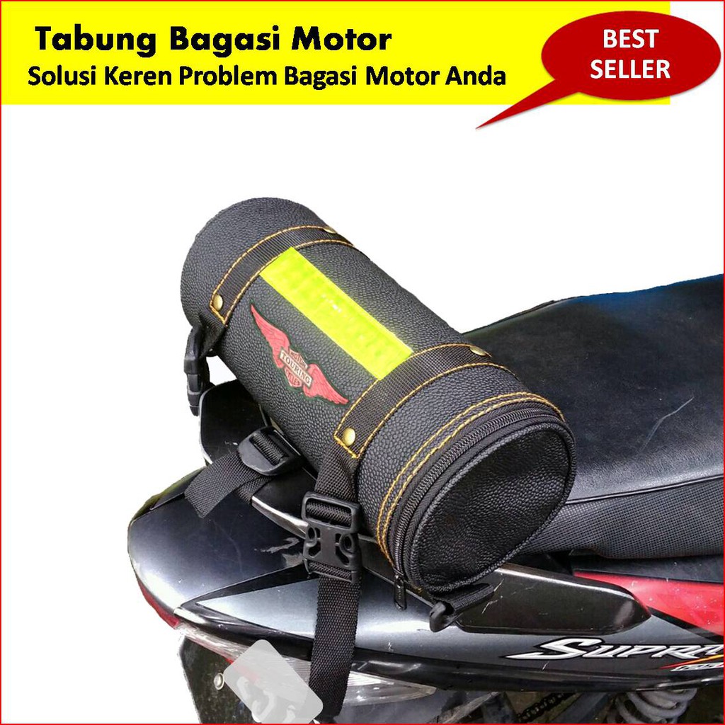 Tabung Jas Hujan Motor Tas Bagasi Motor Exclusive Rangka Paralon / busa