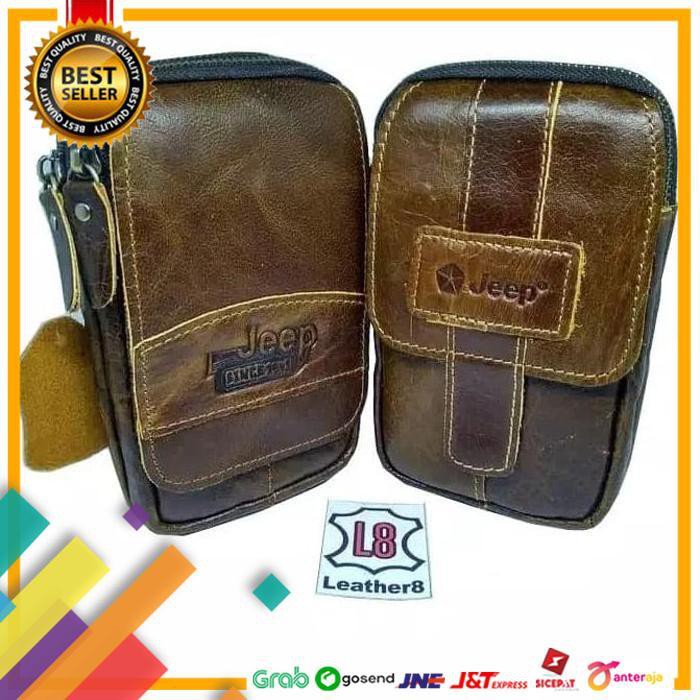 DEAL.. DOMPET HP KULIT ASLI / TAS SELEMPANG / JEEP / TAS PINGGANG / TAS MURAH ..TERBARU