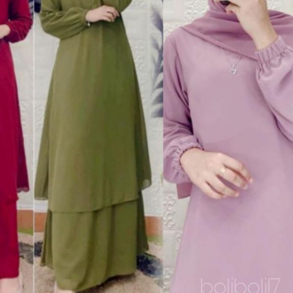 ℮ GAMIS MALAYSIA / GAMIS MELAYU REMAJA |GAMIS TERBARU 2021| GAMIS CERUTY POLOS BABYDOLL PREMIUM ❅
