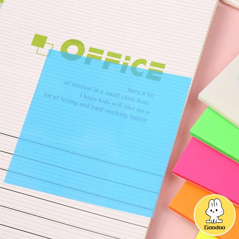 50PCS Stiker Transparan Fluorescent Tanpa Cover -Doo