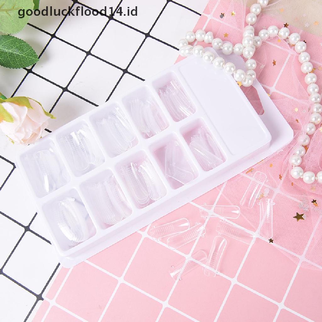 [OOID] 100pcs quick building poly gel nail forms mold tips extension dual nail art tool ID