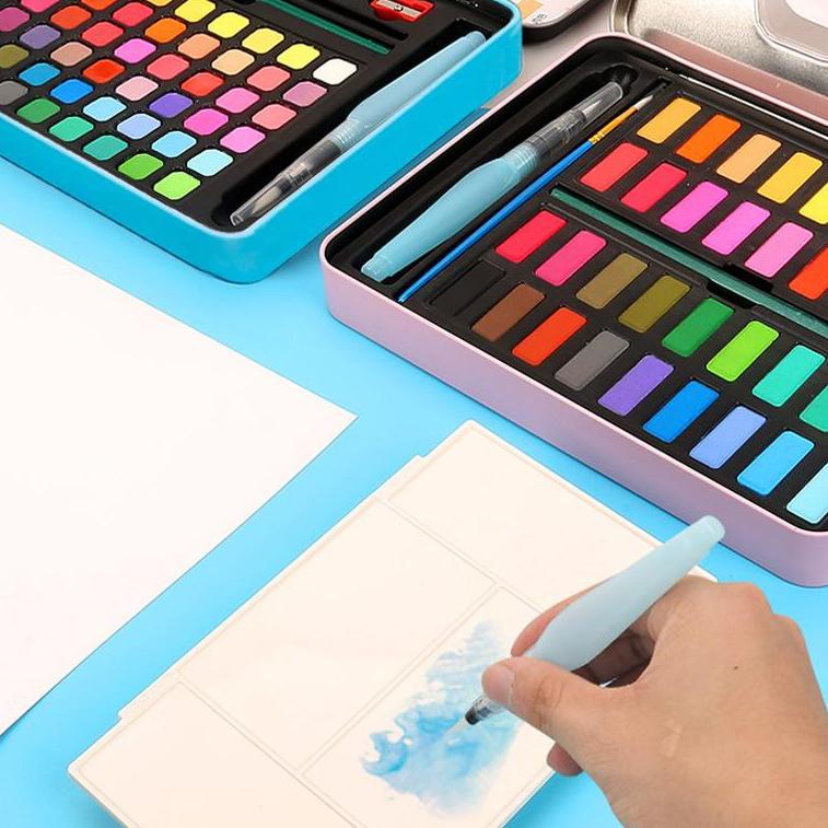 

New Product || YnQ Olla 36/48/56Water Color Set - Alat Cat Air Set (Termasuk Kuas dan Kertas Gambaran) - WC3 ||L@a@r@i@s