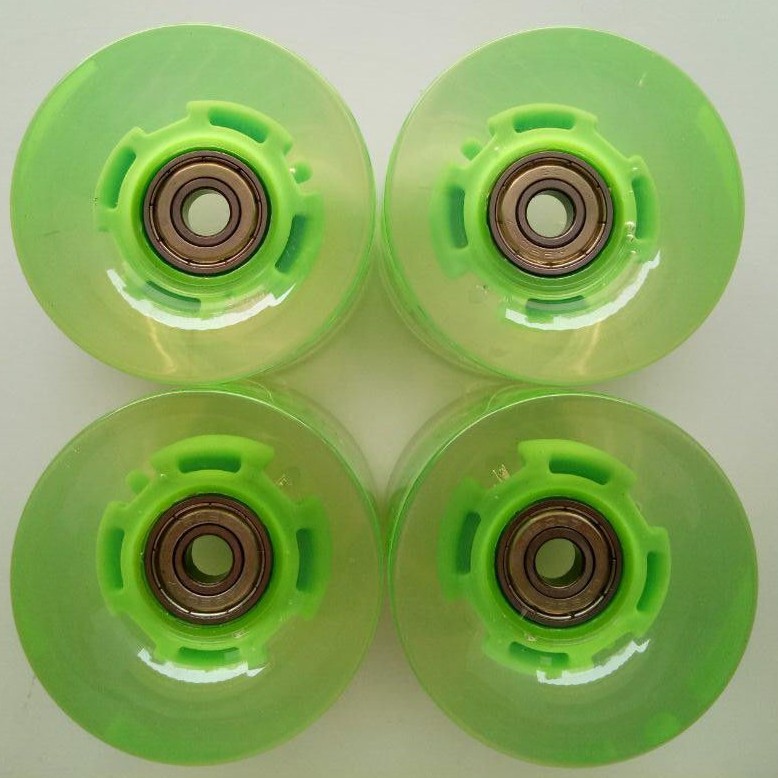 4pcs Roda skateboard Bahan PU Ukuran 60x45mm