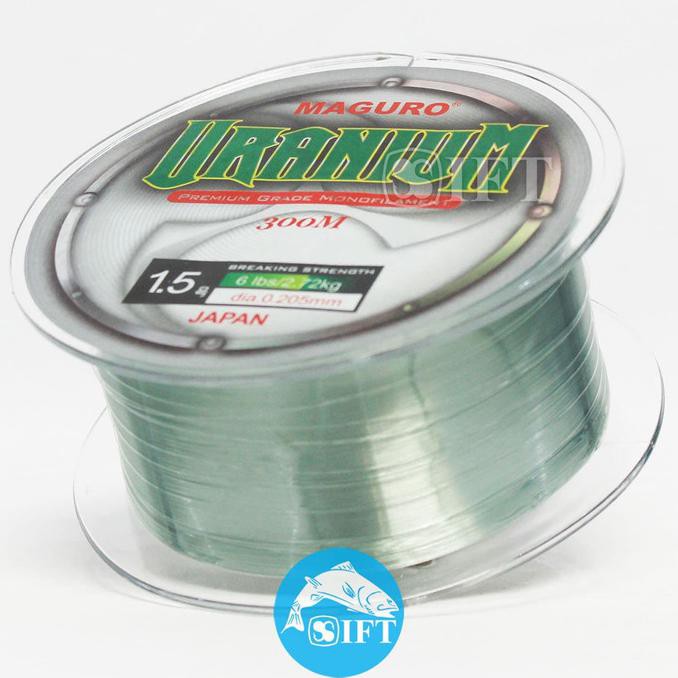 Senar Maguro Uranium 300M | Made In Japan - Benang Tali Pancing Nilon - 0.20Mm