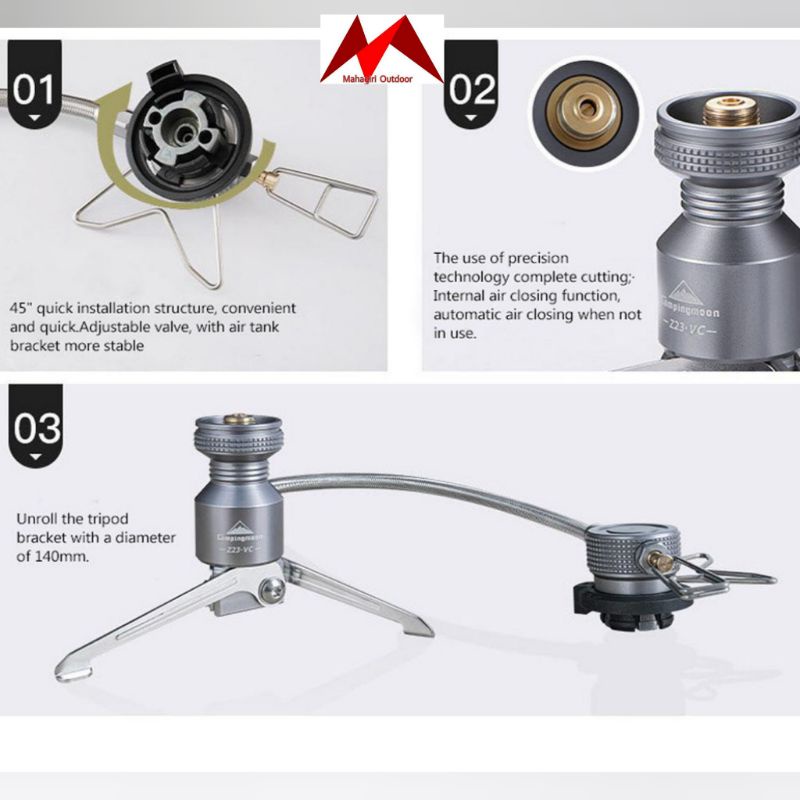 Adaptor CampingMoon Z23-VC kompor camping moon adapter konektor ultralight