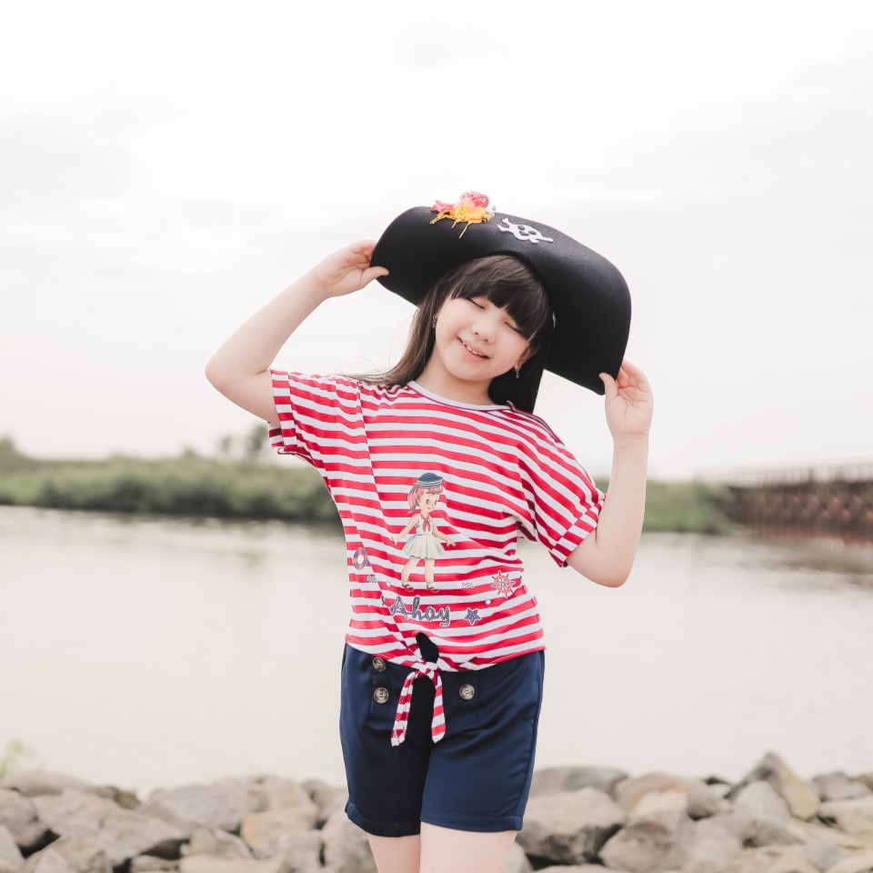 Little Glam Kaos Anak Perempuan - Ahoy T-Shirt