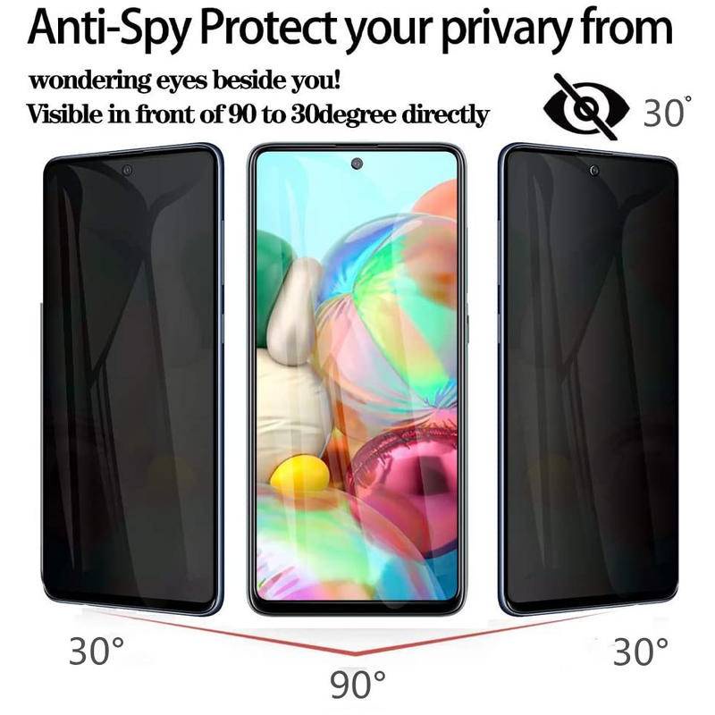 1-2pcs Pelindung Layar Tempered Glass Anti Spy Untuk XiaoMi RedMi Note 10 11 7 8 9 9s 11e 11t Pro 4G 5G