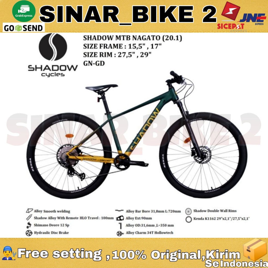 Sepeda Gunung Mtb Shadow Nagato 20.1