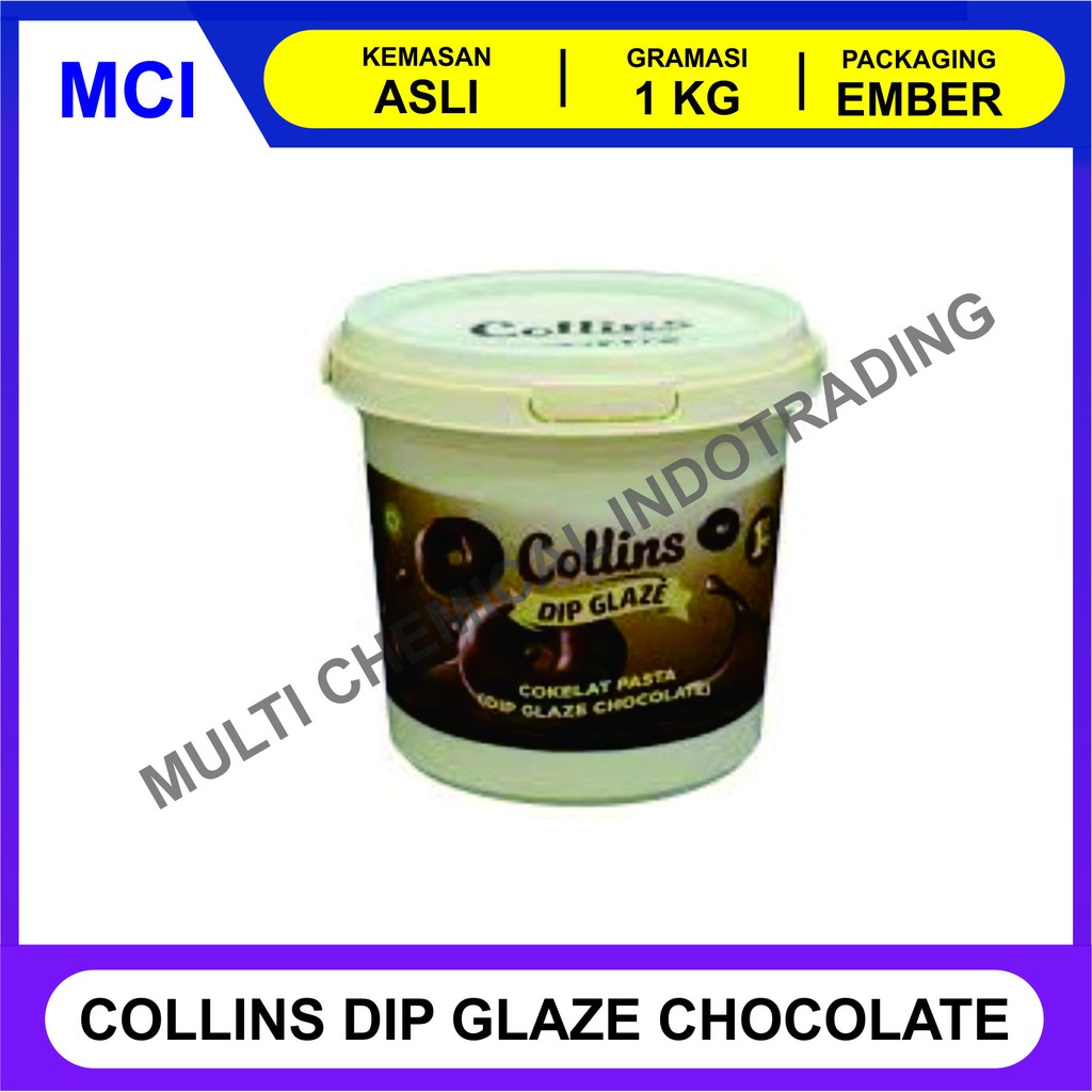 

COLLINS DIP GLAZE 1 KG - TOPPING DONAT PISANG NUGGET - CHOCOLATE