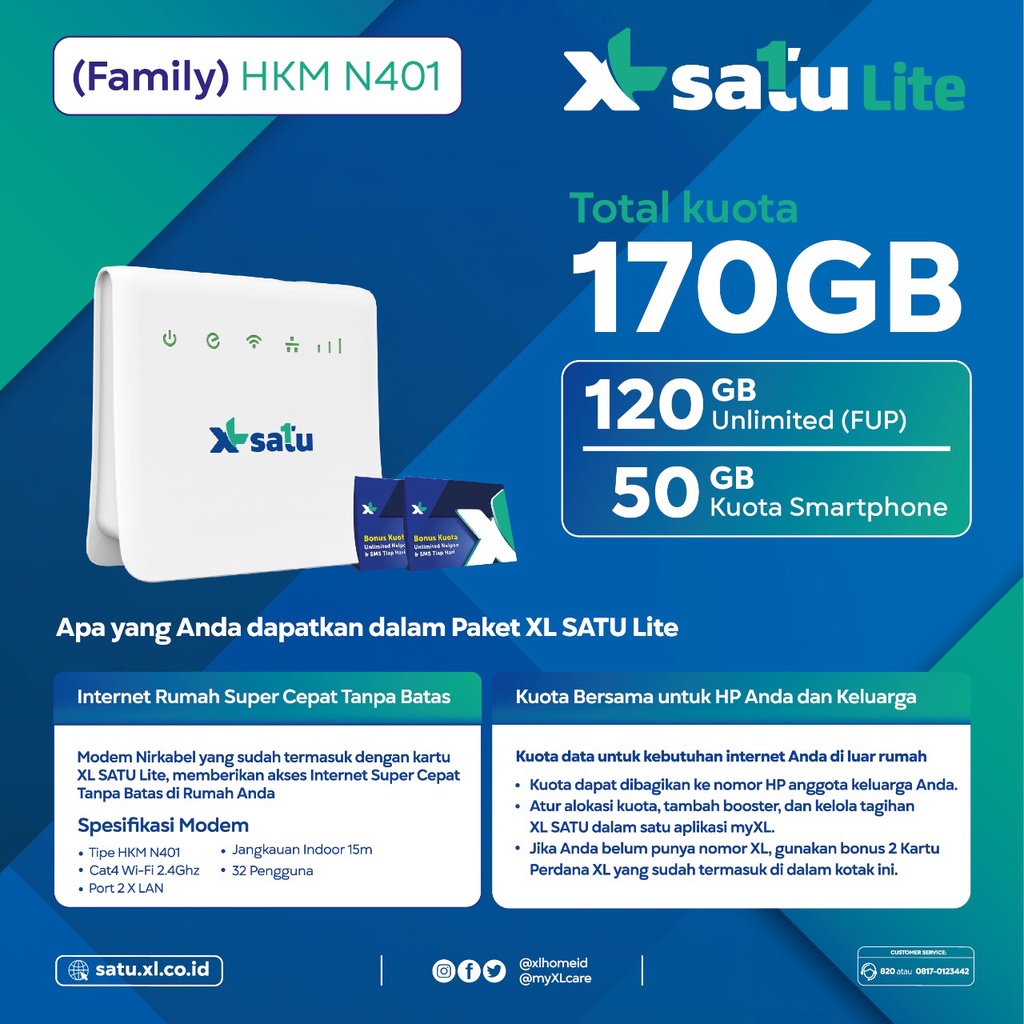 Home Router Wifi XL Home UNLIMITED XL Satu Lite Value Family Smart Ultimate Unlocked Garansi Resmi