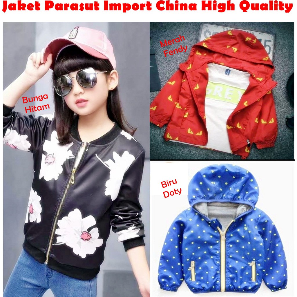 Jaket Anak Parasut Import China High Quality Product