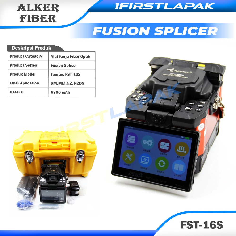 Fusion Splicer Tumtec FST 16S Fiber Optic FTTH FO Splicer 100% Original TUMTEC 16S