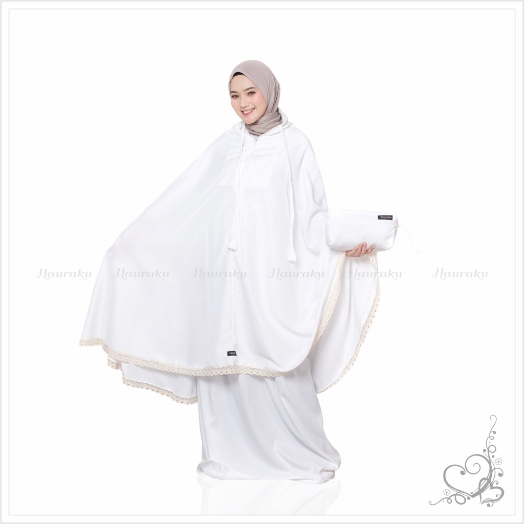 Mukena 2 in 1 Dewasa Pouch Ponco Mukena Traveling Katun Premium