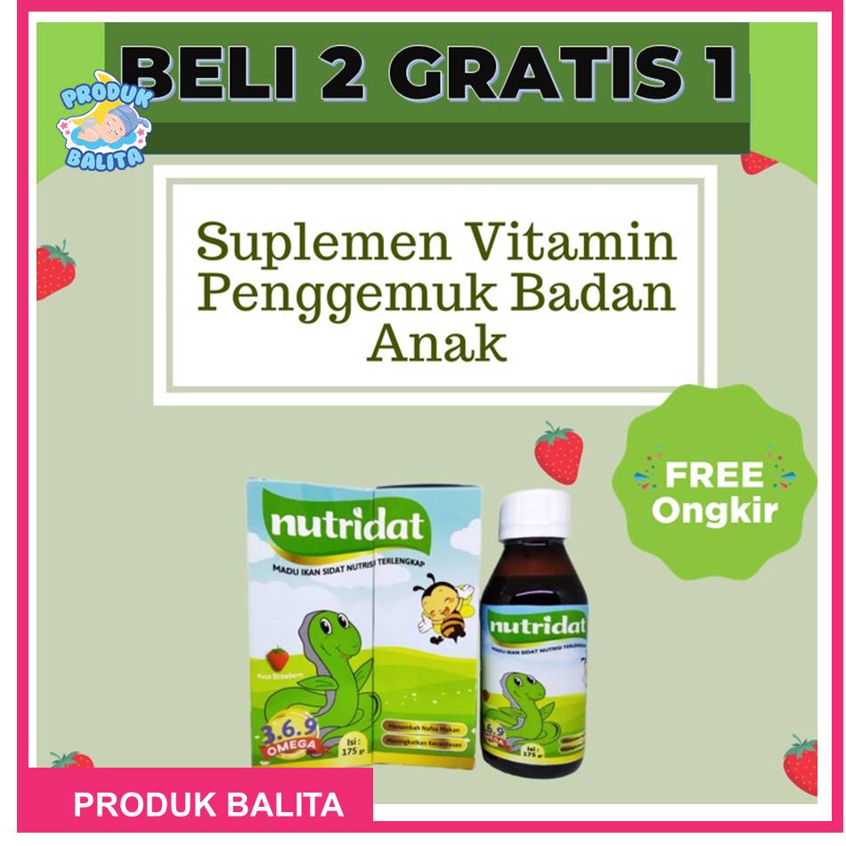 NUTRIDAT Madu Herbal Alami BELI 4 GRATIS 1 Meningkatkan Kecerdasan Pada Anak Dan Suplemen Penambah Nafsu Makan Anak