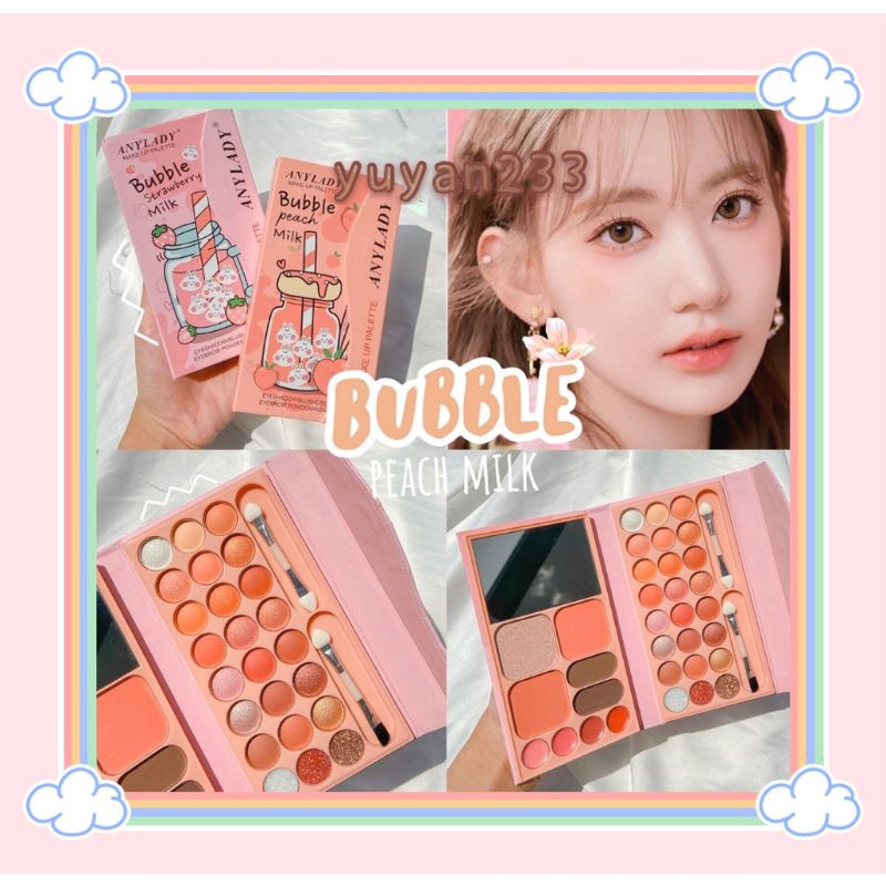 PROMO!!!EYESHADOW PALETTE BUBLE PEACH MILK ANYLADY 8636