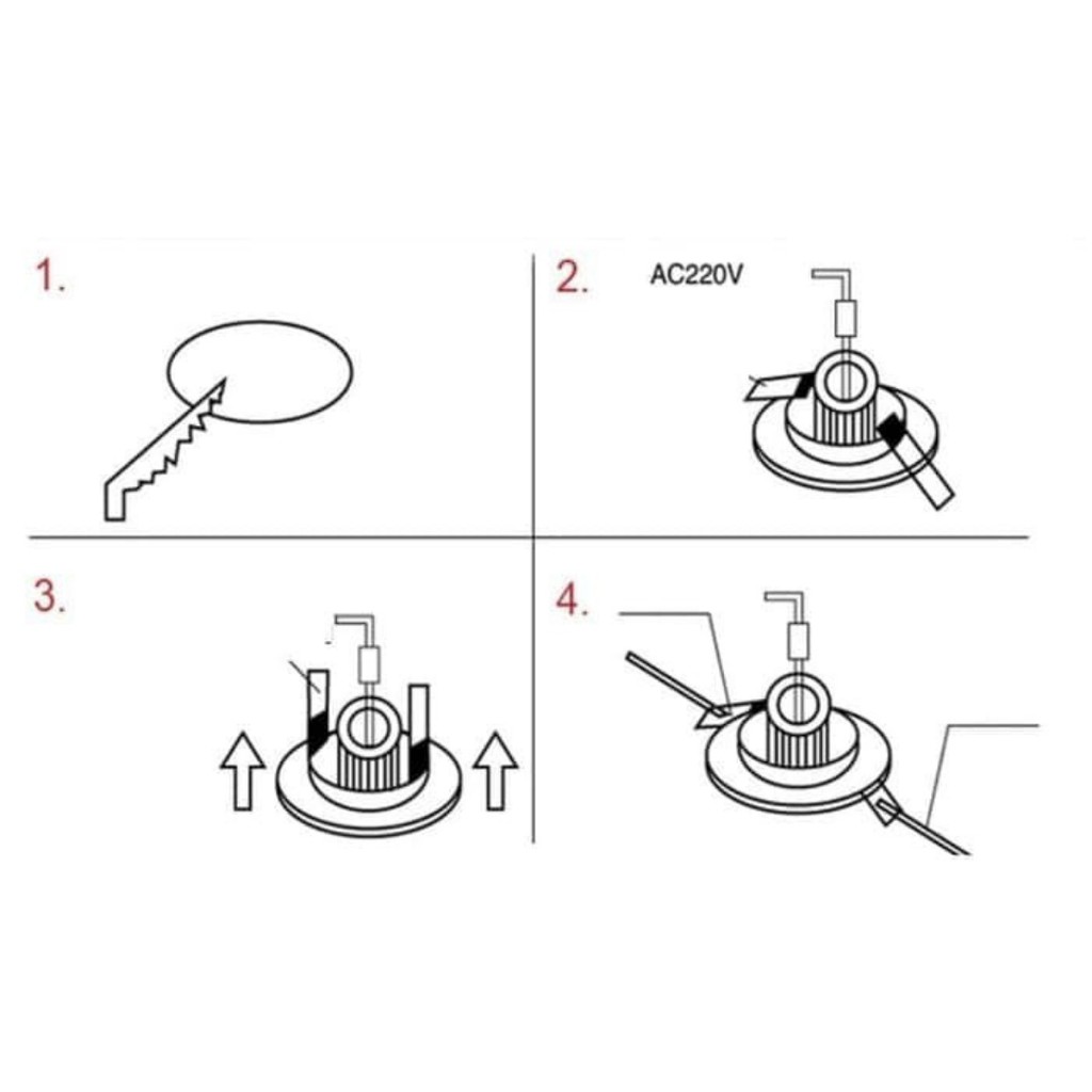 Lampu Downlight LED 2 warna Putih List Biru WarmWhite Kuning Pink hijau 3 Step 3w + 3w Bulat kotak inbow 3 Watt 6W Hias plafon ceiling tempel 6+3w 9W panel tanam pinggir