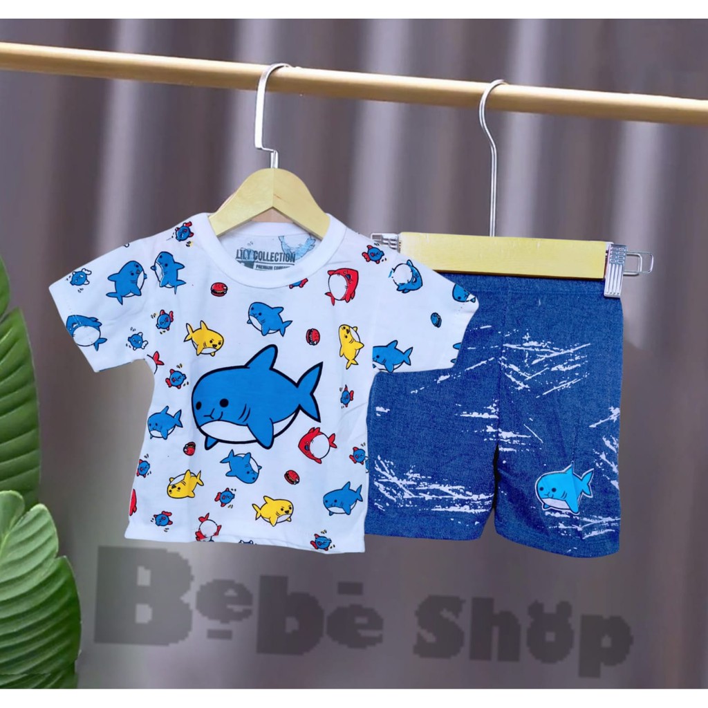 Setelan Baju Anak Bayi Murah Karakter Dolpin