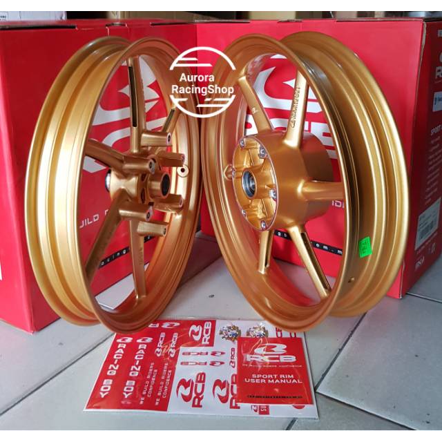 Jual Velg Racing Rcb Ninja Rr Krr Zx Sp Gold Black Shopee Indonesia