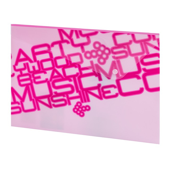 

[Zada] Bantex PP Jolly Bright Envelope Folio Pink 3236 19