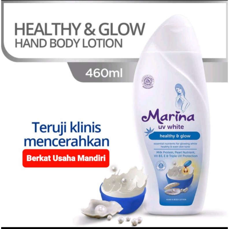 Marina Hand &amp; Body Lotion UV White 185ml 460ml 3x Active White