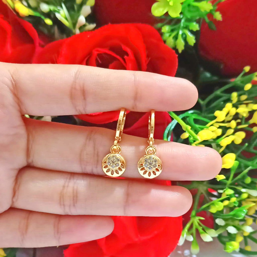 Anting Dewasa Permata Zircon Gold dan Silver perhiasan Wanita (COD)