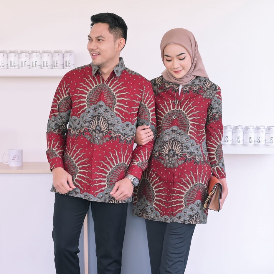 [NEW PRODUCT] WOU BATIK FAMILY COUPLE FELISHA GAMIS FAMILY- Gamis Modern Batik Couple