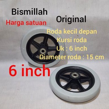 roda 6 inch kursi roda ( diameter 15 cm) sparepart kursi roda