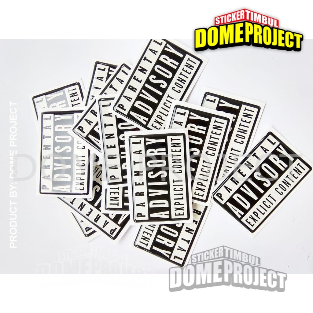 STIKER MOTOR TIMBUL EMBLEM MOTOR KACA MOBIL HELM KOPER EMBLEM 3D LOGO PARENTAL ADVISORY AESTHETIC KEREN WATERPROOF SATUAN